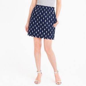 J Crew Scalloped Sidewalk Skirt